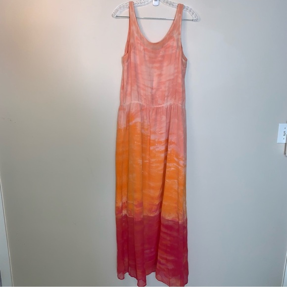 Gypsy 05 Pink and Orange Silk Maxi Dress - Picture 2 of 9